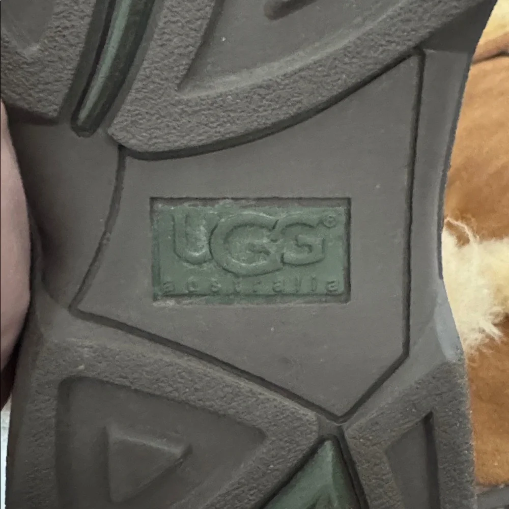 UGG Shearling Lined Leather boots, cuff rolls down or up. - Picture 6 of 8